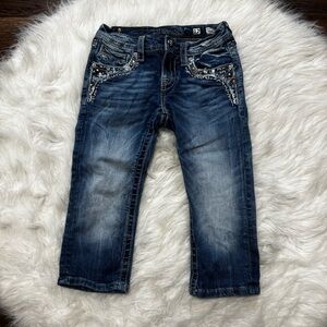 Miss Me Blue Denim Jean Capris size Girls 12